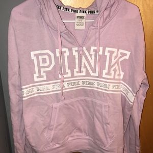 Victoria Secret Pink half zip w/ hood